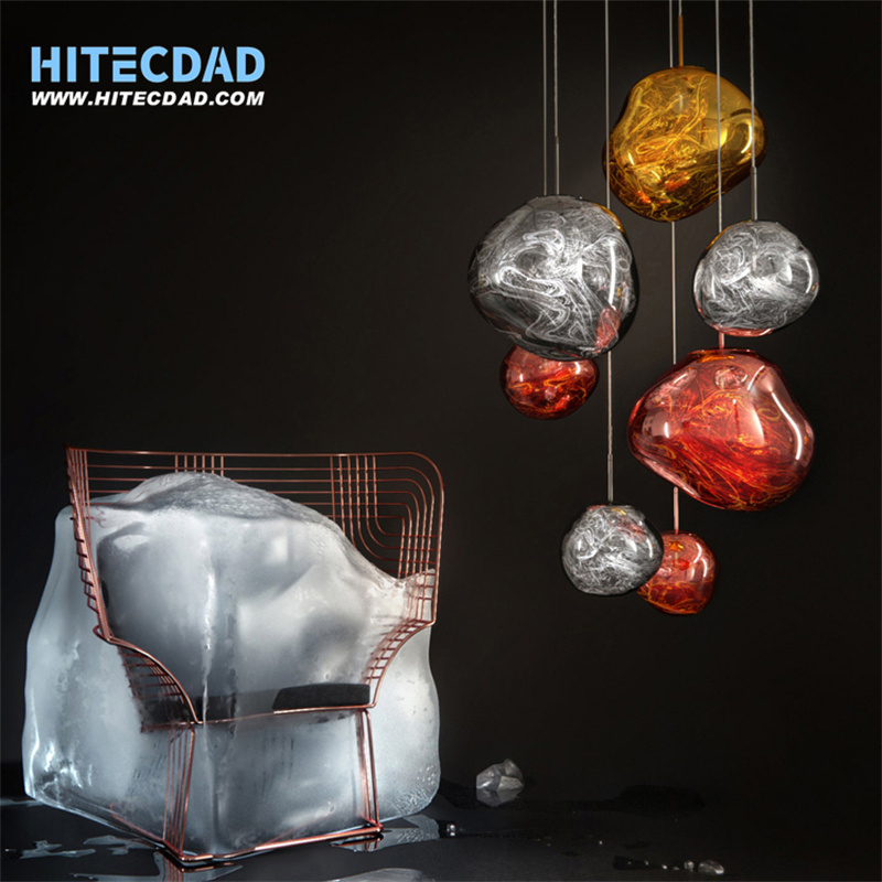 Glass lava chandelier 1-HITECDAD (3)