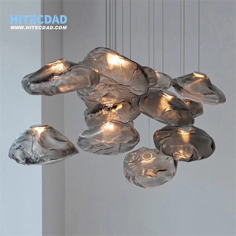 Glass pocket chandelier 1-HITECDAD (10)